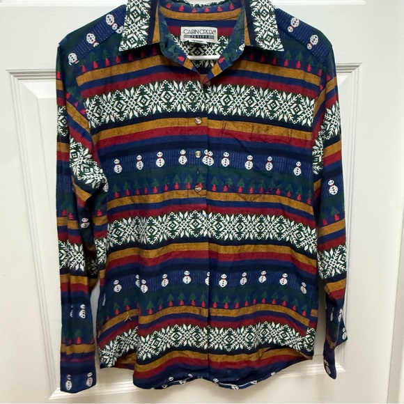 Cabin Creek Festive Multicolor Button Down Shirt - Picture 1 of 9